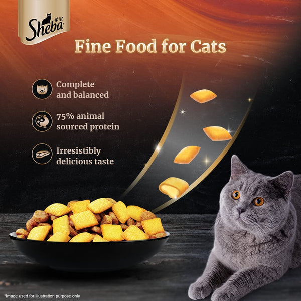 Sheba Kitten and Adult, Irresistible Dry Cat Food, Chicken Flavour, 1.5kg Pack