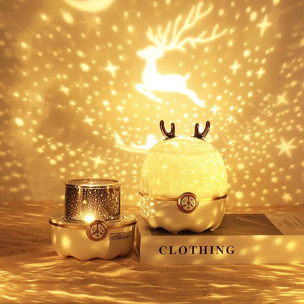 Deer LED Light Projector Night Lamp 360°Rotatable  Starry Projector for Baby, Children.  Teenagers , and  Adult.